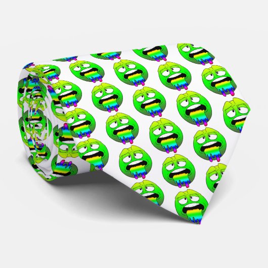 Emote Face Neck Tie Krawatte (Gerollt)