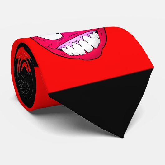 Emote Face Neck Tie Krawatte (Gerollt)