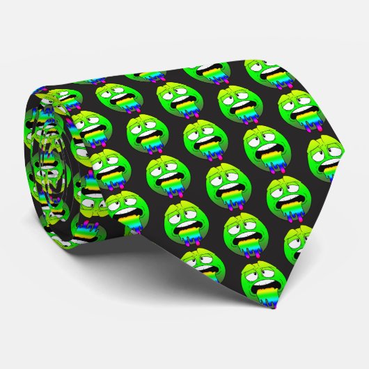 Emote Face Neck Tie Krawatte (Gerollt)