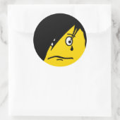 EMOticon-Aufkleber Runder Aufkleber (Tasche)