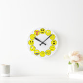 EMOTICON CLOCK RUNDE WANDUHR (Zuhause)