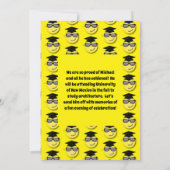 Emoticon Coole Sonnenbrille Niedlich Graduation Pa Einladung (Rückseite)