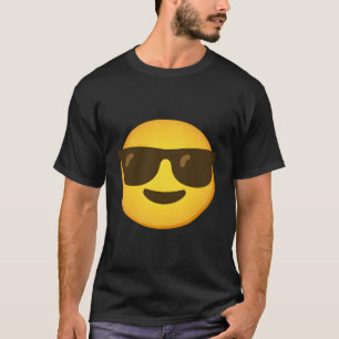 Emoticon Cooles Gesicht mit Sonnenbrille Geschenk T-Shirt