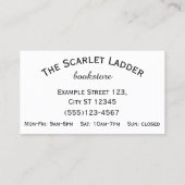 Emoticon, der ein Buch - Buchhandlung oder Visitenkarte (Rückseite)