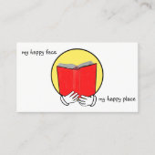 Emoticon, der ein Buch - Buchhandlung oder Visitenkarte (Vorderseite)