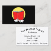 Emoticon, der ein Buch - Buchhandlung oder Visitenkarte (Vorne/Hinten)