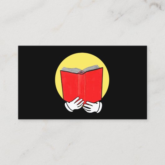 Emoticon, der ein Buch - Buchhandlung oder Visitenkarte (Vorderseite)