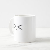 Emoticon: Frustration Kaffeetasse (Vorderseite Links)