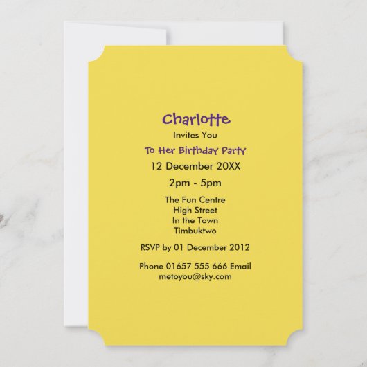 Emoticon Funny Niedlich Trendy Faces Party Einladung (Rückseite)