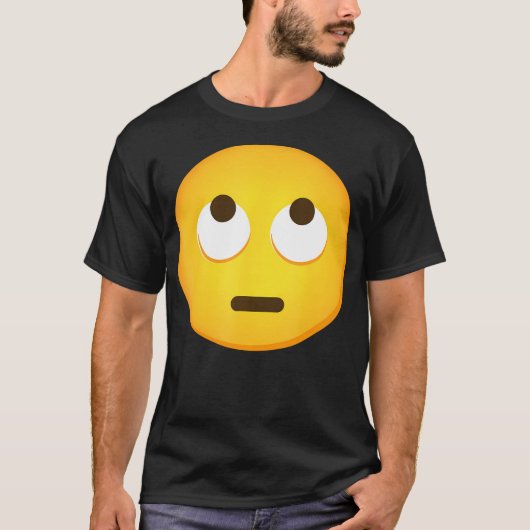 Emoticon-Gesicht mit rollendem Auge Emoticon T-Shirt (Vorderseite)