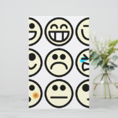 Emoticon-glückliches Gesicht Briefpapier (Stehend Vorderseite)