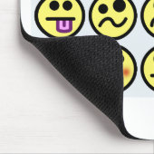 Emoticon-glückliches Gesicht Mousepad (Ecke)