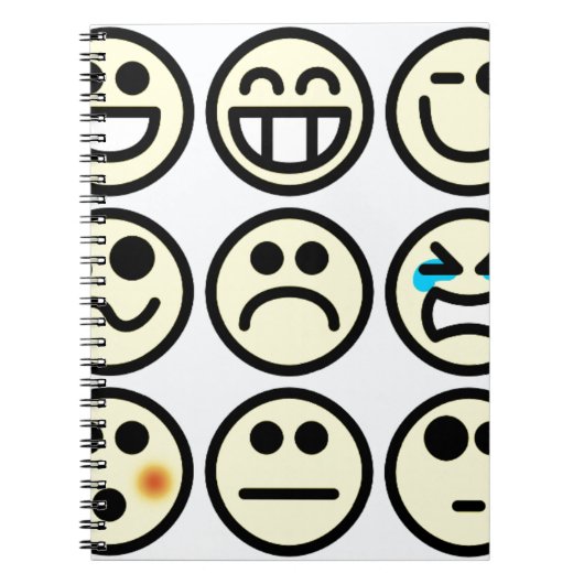Emoticon-glückliches Gesicht Notizblock (Vorderseite)
