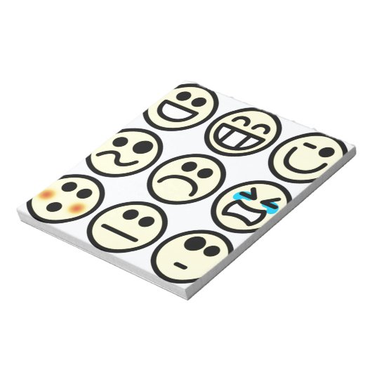 Emoticon-glückliches Gesicht Notizblock (Rotiert)
