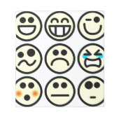 Emoticon-glückliches Gesicht Notizblock (Vorderseite)