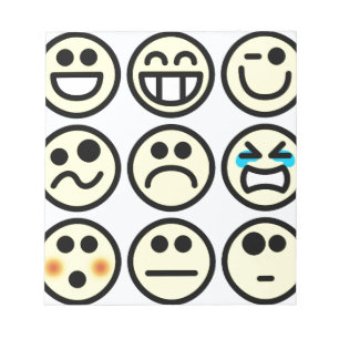 Emoticon-glückliches Gesicht Notizblock