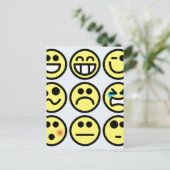 Emoticon-glückliches Gesicht Postkarte (Stehend Vorderseite)