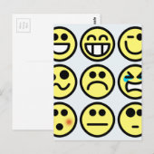 Emoticon-glückliches Gesicht Postkarte (Vorne/Hinten)