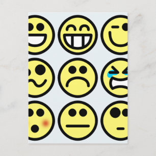 Emoticon-glückliches Gesicht Postkarte
