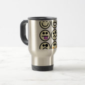 Emoticon-glückliches Gesicht Reisebecher (Vorderseite Links)