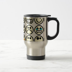 Emoticon-glückliches Gesicht Reisebecher
