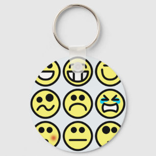 Emoticon-glückliches Gesicht Schlüsselanhänger