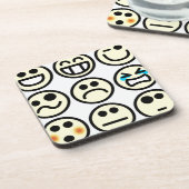 Emoticon-glückliches Gesicht Untersetzer (Linke Seite)