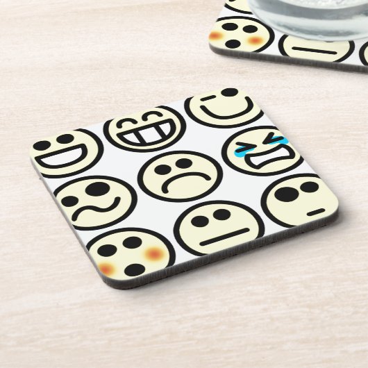 Emoticon-glückliches Gesicht Untersetzer (Linke Seite)