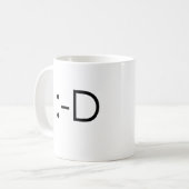 Emoticon - Grinsen Kaffeetasse (Vorderseite Links)