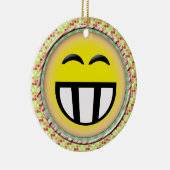 EMOTICON-GROSSES TOOTHY GESICHT KERAMIKORNAMENT (Rechts)