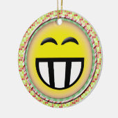 EMOTICON-GROSSES TOOTHY GESICHT KERAMIKORNAMENT (Links)