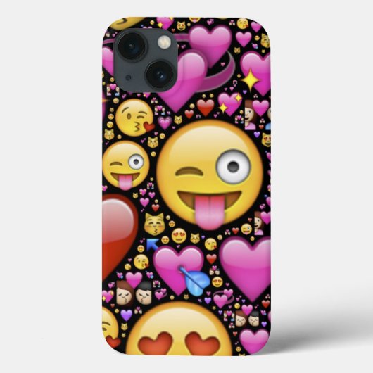 Emoticon Herz Case-Mate iPhone Hülle (Rückseite)