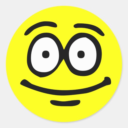Emoticon individuell anpassbare Hintergrundaufkleb Runder Aufkleber (Vorderseite)