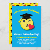Emoticon Kissy Face Niedlich Graduation Party Einladung (Vorne/Hinten)