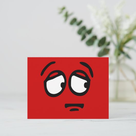 Emoticon Kundenspezifische Hintergrunderpostkarte Postkarte (Stehend Vorderseite)