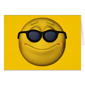 Emoticon mit Sonnenbrille (Vorderseite (Horizontal))