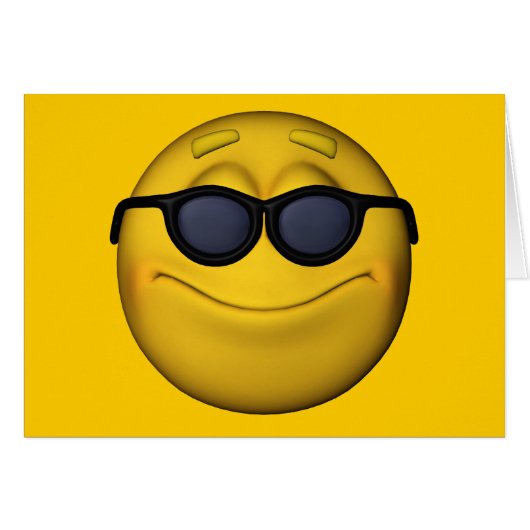 Emoticon mit Sonnenbrille (Vorderseite (Horizontal))