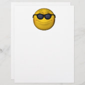Emoticon mit Sonnenbrille (Vorne/Hinten)