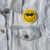 Emoticon mit Sonnenbrille Button (Beispiel)