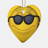 Emoticon mit Sonnenbrille Keramikornament (Links)