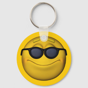 Emoticon mit Sonnenbrille Schlüsselanhänger