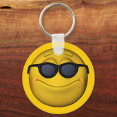 Emoticon mit Sonnenbrille Schlüsselanhänger (Vorderseite)
