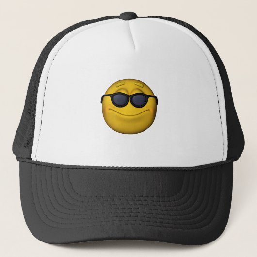 Emoticon mit Sonnenbrille Truckerkappe (Vorderseite)