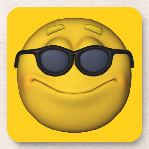 Emoticon mit Sonnenbrille Untersetzer