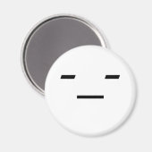 Emoticon: Nicht verwirrt Magnet (Vorderseite/Rückseite)
