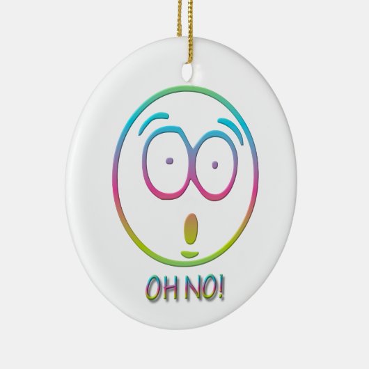 Emoticon "Oh nein!" Keramikornament (Rechts)