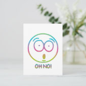 Emoticon "Oh nein!" Postkarte (Stehend Vorderseite)