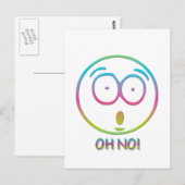 Emoticon "Oh nein!" Postkarte (Vorne/Hinten)