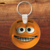 Emoticon Orange Schlüsselanhänger (Vorderseite)