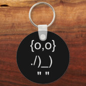 Emoticon Owl ASCII Text Art Schlüsselanhänger (Vorderseite)